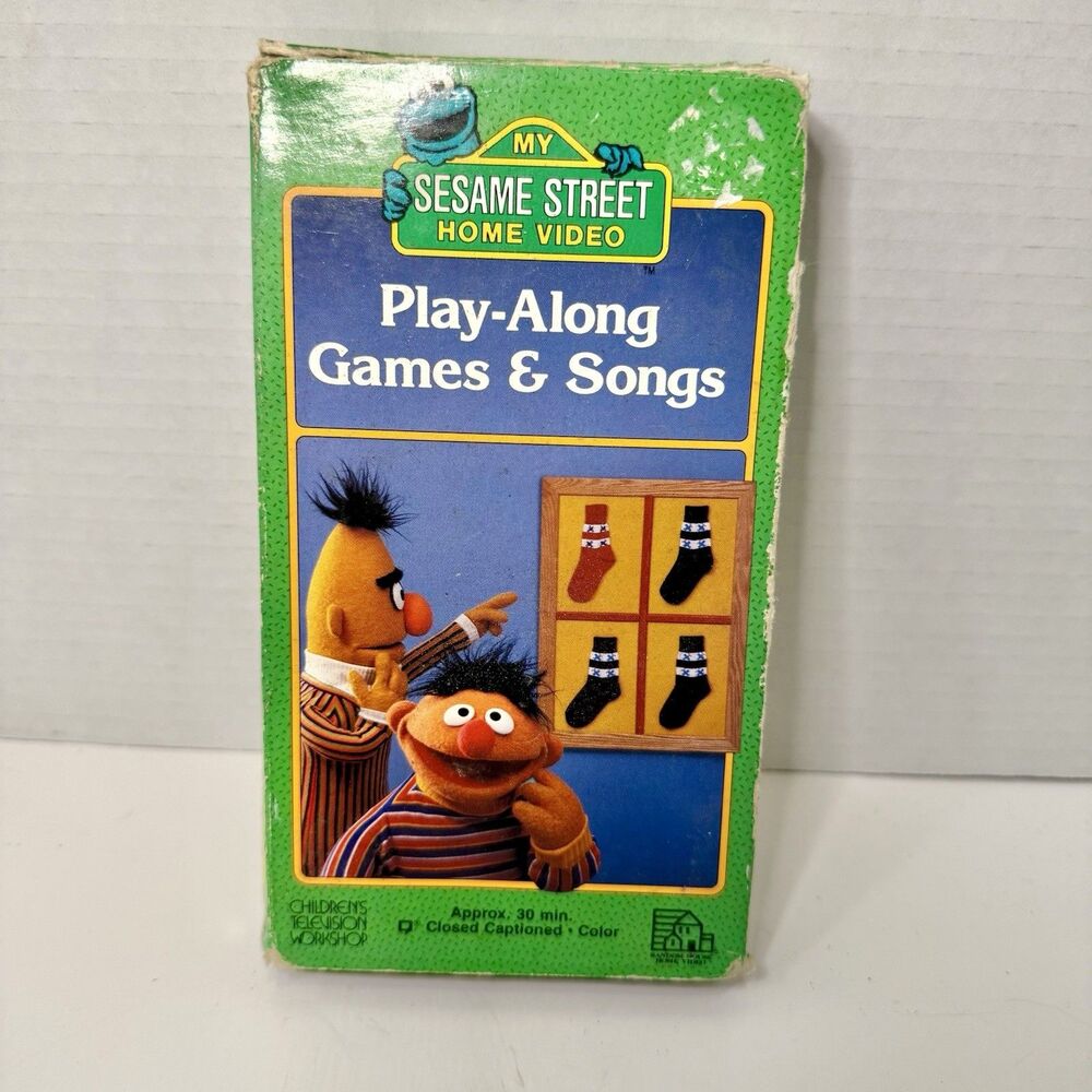 Sesame Street: Play Along Games & Songs (VHS, 1986) Bert and Ernie CTW